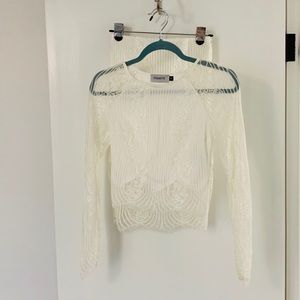 Etiquette White Lace Top & Skirt Set